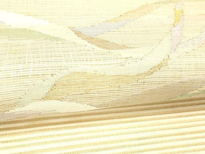 平和屋着物＊夏物 絽綴れ 八寸名古屋帯 流水文 金銀糸 正絹 逸品 DABC8195cm
