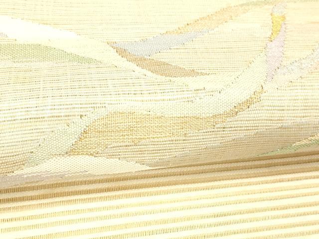 平和屋着物＊夏物 絽綴れ 八寸名古屋帯 流水文 金銀糸 正絹 逸品 DABC8195cm