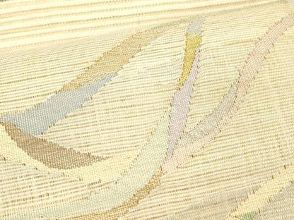 平和屋着物＊夏物 絽綴れ 八寸名古屋帯 流水文 金銀糸 正絹 逸品 DABC8195cm