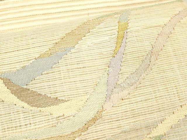 平和屋着物＊夏物 絽綴れ 八寸名古屋帯 流水文 金銀糸 正絹 逸品 DABC8195cm