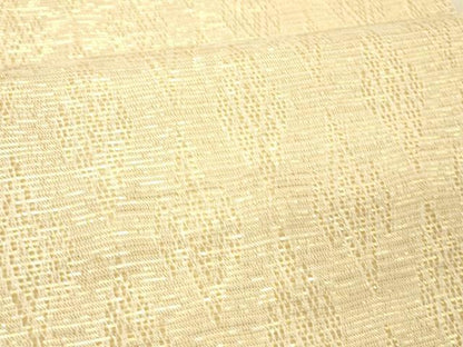 平和屋着物●ひなや工房　くむ・あむ・おる　伊豆蔵明彦　組織　両面　太鼓柄袋帯　横段文　菱文　金糸　正絹　逸品　DABC8198cm