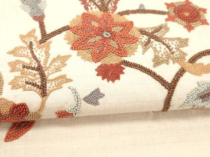 平和屋着物●中国三大刺繍　相良刺繍　総刺繍　太鼓柄袋帯　紬地　花鳥文　正絹　逸品　DABC8199cm