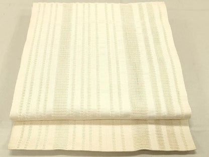 平和屋着物＊夏物 八寸名古屋帯 間道 肌色 DABC8201cm