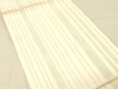 平和屋着物＊夏物 八寸名古屋帯 間道 肌色 DABC8201cm