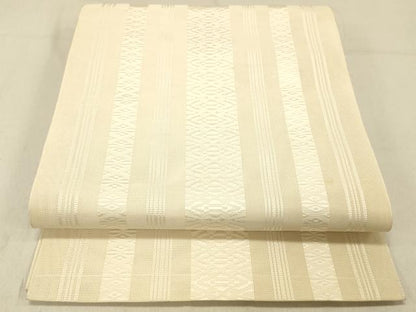 平和屋着物＊夏物 本場筑前博多織 八寸名古屋帯 紗献上 肌色 正絹 逸品 DABC8202cm