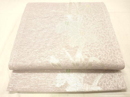 平和屋着物＊夏物 六通柄 京袋帯 杜若 金銀糸 DABC8203cm