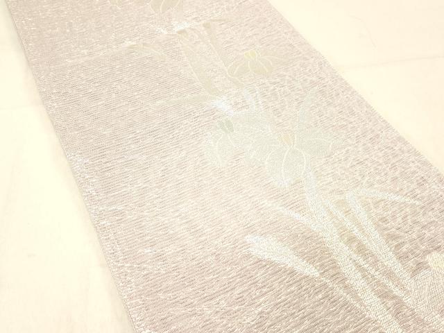 平和屋着物＊夏物 六通柄 京袋帯 杜若 金銀糸 DABC8203cm