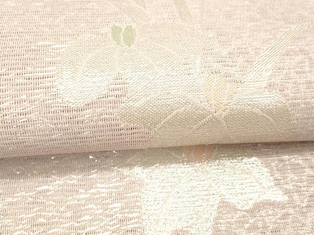 平和屋着物＊夏物 六通柄 京袋帯 杜若 金銀糸 DABC8203cm