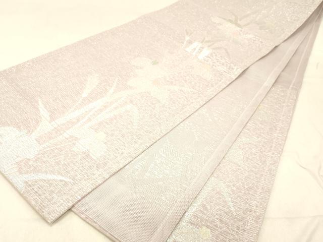 平和屋着物＊夏物 六通柄 京袋帯 杜若 金銀糸 DABC8203cm