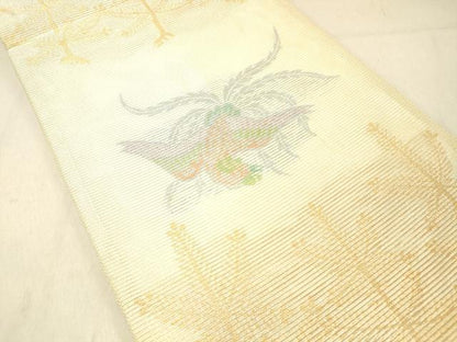 平和屋着物＊夏物 全通柄袋帯 鳳凰樹林文 金銀糸 正絹 逸品 DABC8207cm