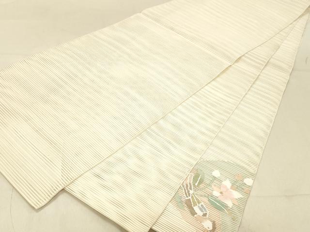 平和屋着物＊夏物 絽綴れ 太鼓柄袋帯 花鳥文 金銀糸 正絹 逸品 DABC8208cm