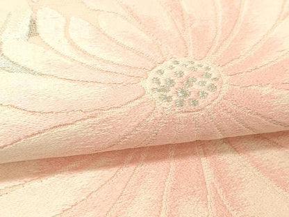 平和屋着物＊夏物 西陣 まいづる謹製 六通柄袋帯 唐織 流水菊文 金銀糸 証紙付き 正絹 逸品 DABC8209cm