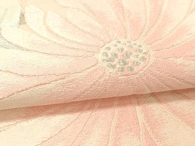 平和屋着物＊夏物 西陣 まいづる謹製 六通柄袋帯 唐織 流水菊文 金銀糸 証紙付き 正絹 逸品 DABC8209cm