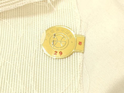 平和屋着物＊夏物 西陣 まいづる謹製 六通柄袋帯 唐織 流水菊文 金銀糸 証紙付き 正絹 逸品 DABC8209cm