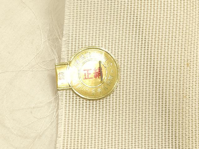 平和屋着物＊夏物 西陣 まいづる謹製 六通柄袋帯 唐織 流水菊文 金銀糸 証紙付き 正絹 逸品 DABC8209cm