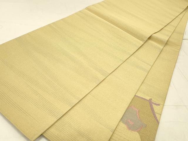 平和屋着物＊夏物 太鼓柄袋帯 抽象文様 金糸 正絹 逸品 DABC8210cm
