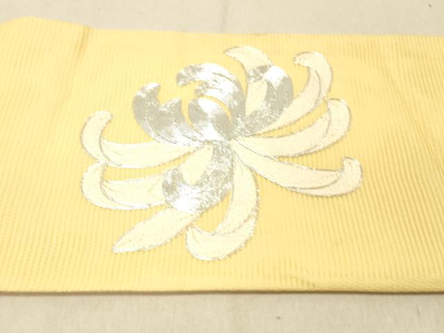 平和屋着物＊夏物 九寸名古屋帯 駒刺繍 総刺繍 乱菊 正絹 逸品 DABC8214cm
