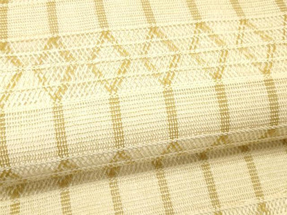 平和屋着物＊夏物 太鼓柄袋帯 もじり織 菱間道 金糸 正絹 逸品 DABC8217cm