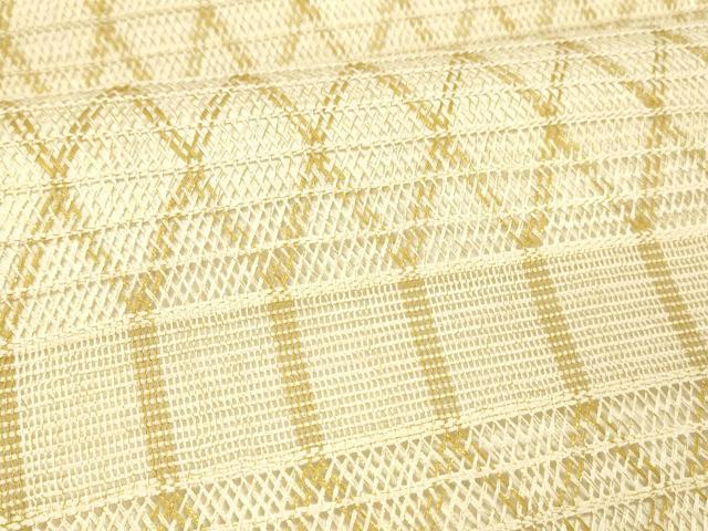 平和屋着物＊夏物 太鼓柄袋帯 もじり織 菱間道 金糸 正絹 逸品 DABC8217cm