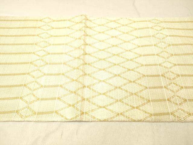平和屋着物＊夏物 太鼓柄袋帯 もじり織 菱間道 金糸 正絹 逸品 DABC8217cm
