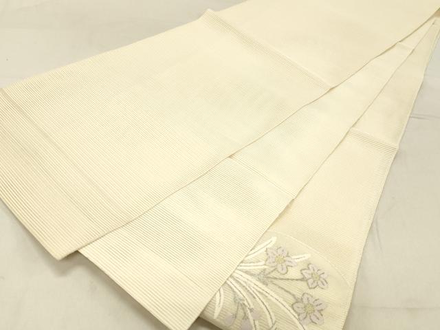 平和屋着物＊夏物 絽綴れ 太鼓柄袋帯 草花文 金銀糸 銀座秀粋 たとう紙付き 正絹 逸品 DABC8224cm