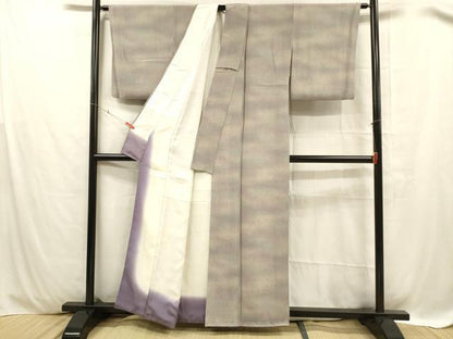 平和屋着物■上質な小紋 霞文 暈し染め 正絹 逸品 DABC8247cm