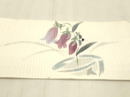 平和屋着物＊夏物 絽塩瀬 九寸名古屋帯 ろうけつ染め 飾花文 銀彩 正絹 逸品 DABC8269cm