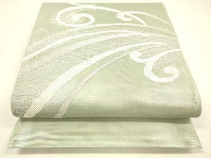 平和屋着物＊夏物 太鼓柄 本袋帯 流水文 銀糸 引箔 正絹 逸品 DABC8274cm
