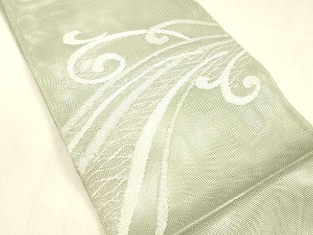 平和屋着物＊夏物 太鼓柄 本袋帯 流水文 銀糸 引箔 正絹 逸品 DABC8274cm
