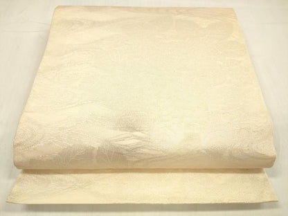 平和屋着物＊夏物 六通柄袋帯 流水紫陽花文 銀糸 正絹 逸品 DABC8275cm