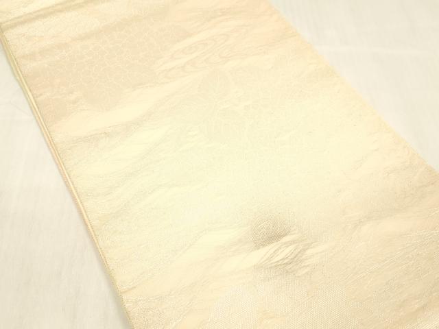 平和屋着物＊夏物 六通柄袋帯 流水紫陽花文 銀糸 正絹 逸品 DABC8275cm