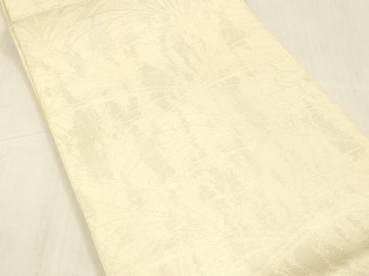 平和屋着物＊夏物 六通柄 京袋帯 草葉文 銀糸 正絹 逸品 DABC8278cm