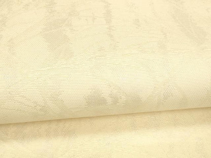 平和屋着物＊夏物 六通柄 京袋帯 草葉文 銀糸 正絹 逸品 DABC8278cm