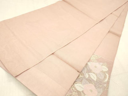 平和屋着物＊夏物 太鼓柄 本袋帯 唐織 流水草花文 金糸 正絹 逸品 DABC8282cm