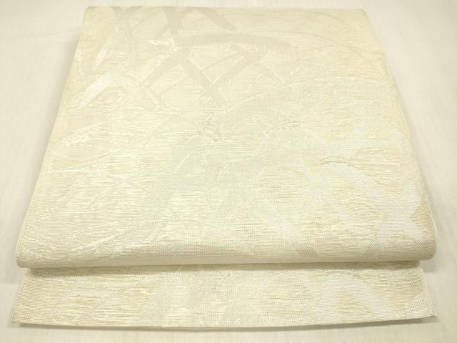 平和屋着物＊夏物 六通柄 本袋帯 籬芝文 銀糸 正絹 逸品 DABC8288cm