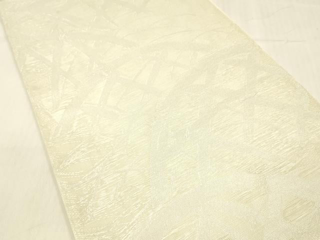 平和屋着物＊夏物 六通柄 本袋帯 籬芝文 銀糸 正絹 逸品 DABC8288cm