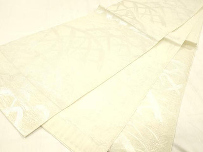 平和屋着物＊夏物 六通柄 本袋帯 籬芝文 銀糸 正絹 逸品 DABC8288cm