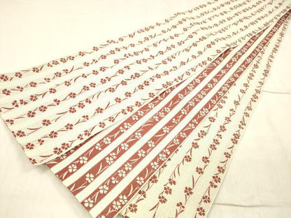 平和屋着物＊夏物 両面 半幅帯 草花間道 DABC8290cm