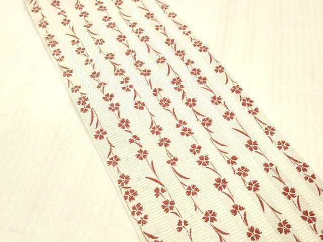 平和屋着物＊夏物 両面 半幅帯 草花間道 DABC8290cm