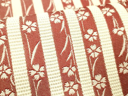 平和屋着物＊夏物 両面 半幅帯 草花間道 DABC8290cm