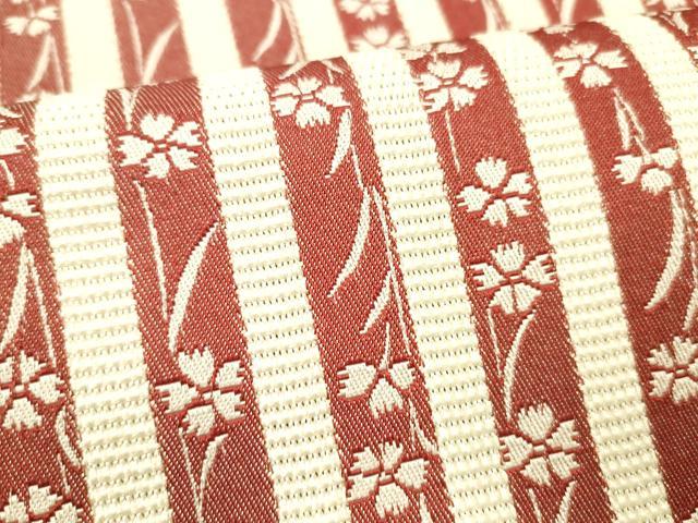 平和屋着物＊夏物 両面 半幅帯 草花間道 DABC8290cm