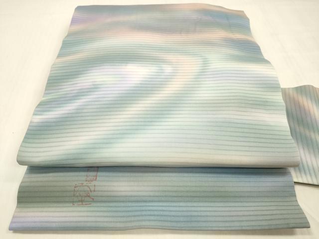 平和屋着物＊夏物　虹色創家　本郷大田子　絽塩瀬　九寸名古屋帯　霞文　正絹　逸品　DABC8291cm