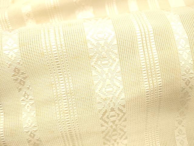 平和屋着物＊夏物 本場筑前博多織 八寸名古屋帯 紗献上 肌色 正絹 逸品 DABC8293cm