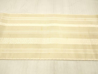 平和屋着物＊夏物 本場筑前博多織 八寸名古屋帯 紗献上 肌色 正絹 逸品 DABC8293cm