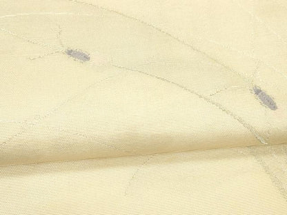 平和屋着物＊夏物 太鼓袋帯 夏虫草葉文 銀糸 正絹 逸品 DABC8297cm