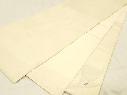 平和屋着物＊夏物 太鼓袋帯 夏虫草葉文 銀糸 正絹 逸品 DABC8297cm