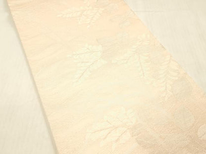 平和屋着物＊夏物 六通柄 本袋帯 草葉文 銀糸 正絹 逸品 DABC8308cm