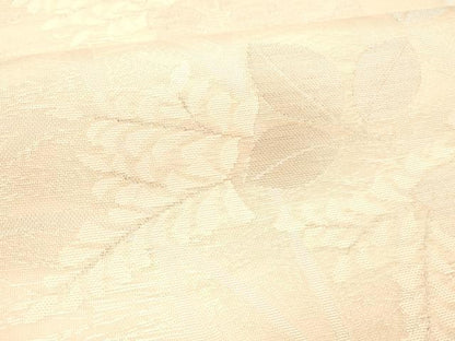 平和屋着物＊夏物 六通柄 本袋帯 草葉文 銀糸 正絹 逸品 DABC8308cm