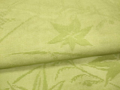 平和屋着物＊夏物 九寸開き名古屋帯 草葉文 青丹色 正絹 逸品 DABC8312cm