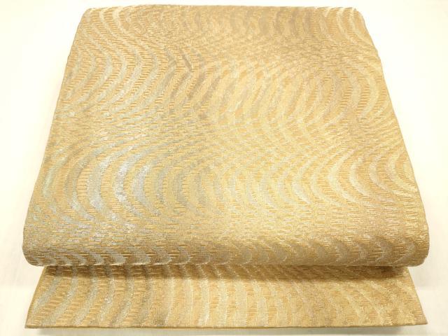 平和屋着物＊夏物 六通柄袋帯 流水文 金銀糸 正絹 逸品 DABC8313cm